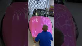 A Super Rare Pink Car Wrap 🔥 Very Difficult 🤯✨ asmr asmrsounds carwrap pink [upl. by Auliffe701]