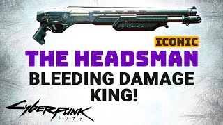 THE HEADSMAN Iconic Shotgun Crafting Spec Location in Cyberpunk 2077 amp Gameplay [upl. by Eseerahs]