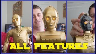 All C3PO Features Droid Depot Star Wars Galaxys Edge Figure [upl. by Summers]