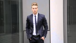 TeeJottTopModel Hagen  blue suit  short video 2016 [upl. by Haskell]