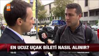 En ucuz uçak bileti nasıl alınır  06112015  atv Ana Haber [upl. by Borlase]