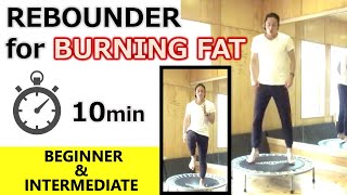 【10min Rebounder WORKOUT】For Weight Loss amp Burning Fat  Trampoline Exercise [upl. by Cato]