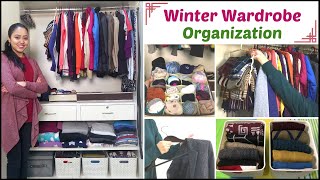 How To Organize Woolen Clothes  Wardrobe Organization Ideas  Winter Closet Organizing [upl. by Dunstan]