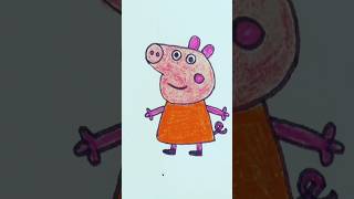 Peppa Pig Cartoon Drawing  Peppa Pig Drawing peppapigsketch peppapigpainting shorts viral [upl. by Nitsir]