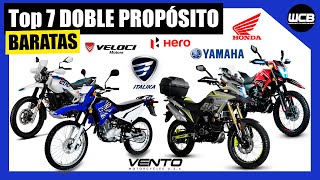 Top 7 Motos DOBLE PROPÓSITO BARATAS para 2024 🇲🇽  MENOS de 50000 MXN [upl. by Portugal503]