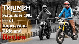 Triumph Scrambler 400 X first Impression Ride and Review  Watch before you buy sjbro27 [upl. by Fanestil440]