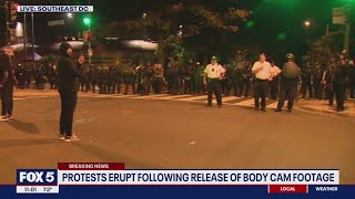 Protests erupt in DC following release of deadly police body cam footage [upl. by Agee]