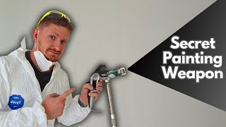 How to Spray Paint Walls and Ceilings Quickly  The Tool You MUST See [upl. by Einahpet586]