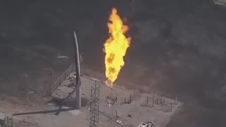 La Porte Pipeline Fire Fire continues to burn [upl. by Blank]