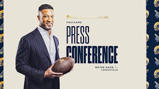 Louisville Postgame Press Conference 100723  Notre Dame Football [upl. by Nhguavad]