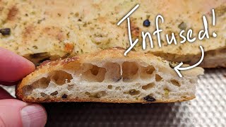 Muffaletta Focaccia  easy to make muffaletta quotinfusedquot [upl. by Ydok]