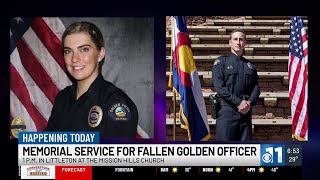 WATCH Memorial service for fallen Golden officer [upl. by Eniamirt]