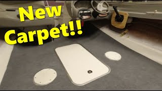 Bayliner Boat Restoration  Part 38  New Carpet [upl. by Drugi]