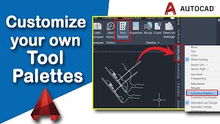 How to Create and Customize your own Tool Palettes in AutoCAD [upl. by Oehsen]