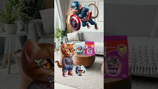 cute cats captain america steal my whiskas cat trendingshorts cutecat [upl. by Martell]