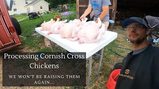 Processing Cornish Cross Chickens  Why We Wont Be Raising Them Again [upl. by Iramohs]