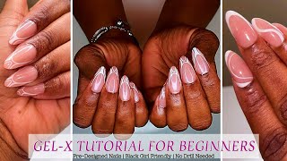 HOW TO DO GEL X NAILS LIKE A PRO  PREDESIGNED NAILS  BLACK GIRL FRIENDLY  BEGINNER FRIENDLY [upl. by Euell646]