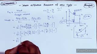 Mean effective Pressure of Otto cycleApplied thermodynamics [upl. by Yale]