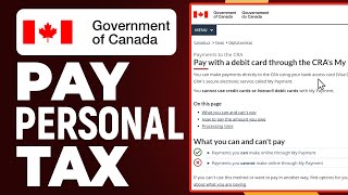 How To Pay Personal Tax On CRA Website In 2024 Easy Guide [upl. by Ajnek]