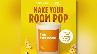 Cinemark selling popcornscented candles for National Popcorn Day [upl. by Nash]