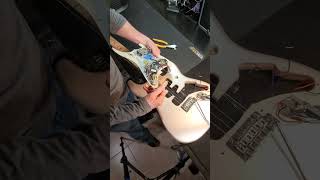 Fender Stratocaster Loaded Pickguard HH Install Demo GG USA [upl. by Fontana]