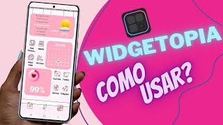 Como USAR o WIDGETOPIA o APP TOP de Fazer e Add Widgets  Como Fazer Downloads e Importar Widgets [upl. by Egamlat]