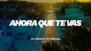 Ahora Que Te Vas Los Inquietos Del Vallenato Video Letra [upl. by Adla]