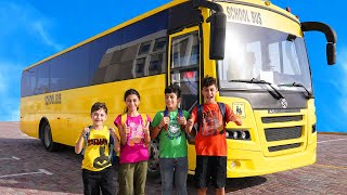 Jason teach Safety Rules in School Bus with friends [upl. by Jovitah589]