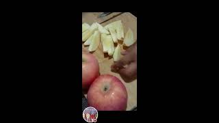 Peeling Slicing Apple 🍎HealthyfruitSatisfyingfruit [upl. by Alanna237]