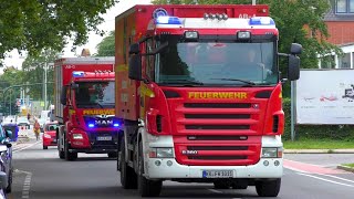 2x WLF im Einsatz Feuerwehr Krefeld zum Gefahrguteinsatz auf einer Polizeiwache in Krefeld [upl. by Desi]