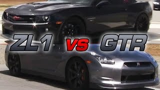 GTR vs Twin Turbo Camaro ZL1 [upl. by Erdnassak121]