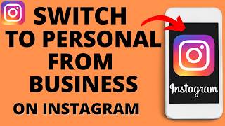 How to Switch Back to Personal Account on Instagram from Business Account [upl. by Clover]