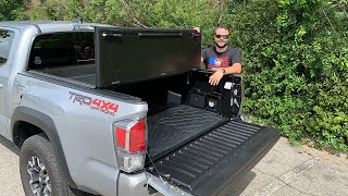 Toyota Tacoma Rough Country Tonneau Bed Cover  Install and Review [upl. by Yeltsew800]