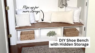 DIY Mudroom Bench with Hidden Boot Storage [upl. by Tildi315]