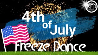 Kids Freeze Dance  4th of July brain break game and song [upl. by Alletneuq]