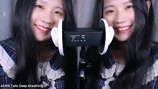 ASMR Twin Deep Breathing for Your Sleep  Both Ear Blowing  3Hours No Talking [upl. by Dick]