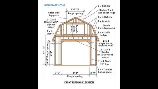 12x12 Gambrel Barn Shed Plans Blueprints [upl. by Atiruam999]