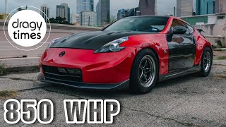 850 WHP Nissan 370Z TWIN TURBO  Acceleration 100200 kmh by Dragy Motorsports [upl. by Jeannette774]