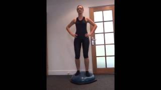 All Care Physio  BalanceProprioception Exercises  Bosu Eyes Closed [upl. by Lauralee347]