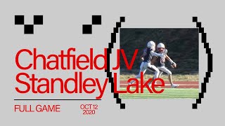 Chatfield JV Chargers vs Standley Lake Gators High School Football Full Game 10122020 [upl. by Tengdin471]