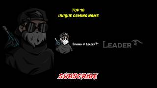 Top 10 Unique Geming Nick Name Free Fire Unique Name  FF Name [upl. by Bashemeth]