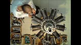 Reassembling Clerget 9B rotary engine [upl. by Esiole17]