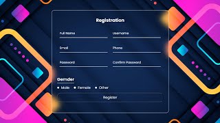 Registration Form Using HTML CSS [upl. by Ainessey]