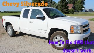 Chevy 1500 how to fix 4wd not working [upl. by Ellezaj]