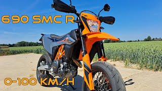 KTM 690 SMC R  0100 kmh  060 mph  2022 [upl. by Assyral]