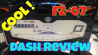 quotYamaha FZ07 Yamaha MT07 Dash Reviewquot FZ 07 Digital Display and FZ07 Instrument Dash Review [upl. by Petunia]