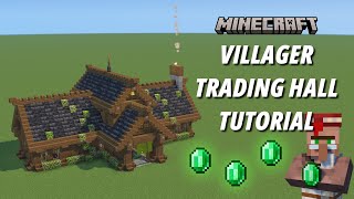 Minecraft Villager Trading Hall Tutorial Aesthetic Farm JavaBedrock Edition 1440p HD [upl. by Ileek]