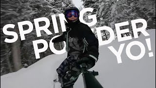 Spring POWDER DAY Shred  Snowboarding at Sun Peaks BC [upl. by Atsyrc]