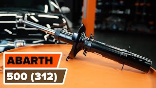 How to change front shock absorber on ABARTH 500 312 TUTORIAL AUTODOC [upl. by Lennahs747]