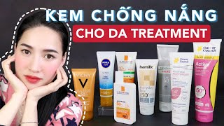 Phần 1 8 KEM CHỐNG NẮNG MẠNH CHO DA ĐANG TREATMENT AHA BHA RETINOL TRETINOIN [upl. by Notnerb]